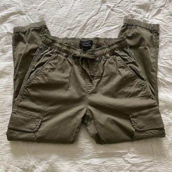 SANCTUARY Standard Surplus Drawstring Army Green Cargo Jogger Pants - Picture 5 of 6